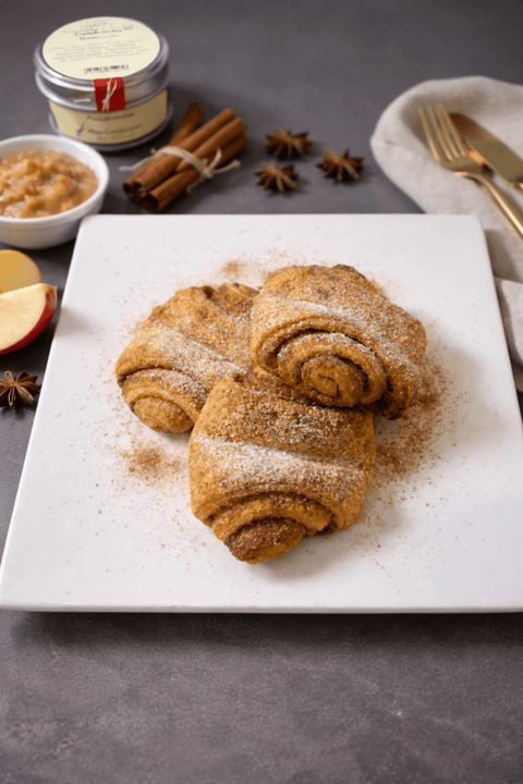 Franzbrötchen mit Franzbrötchen-Gewürzzucker - www.altesgewuerzamt.de