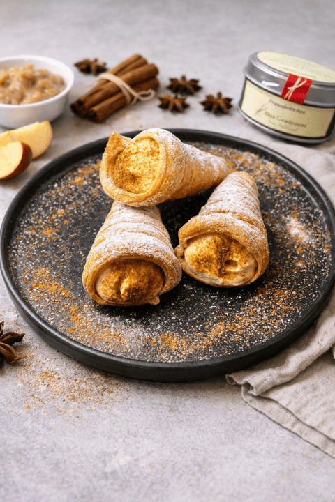 Cannoli mit Ricotta-Creme und Franzbrötchen Gewürzzucker - www.altesgewuerzamt.de