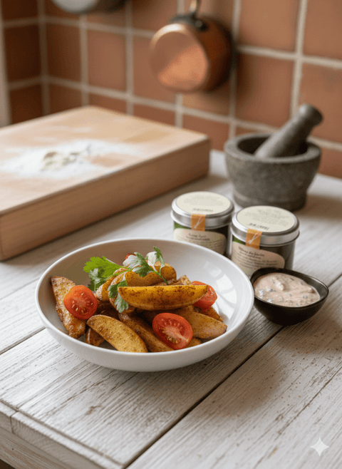Dip-Down Wedges mit Sour Cream und Cajun Spice - www.altesgewuerzamt.de