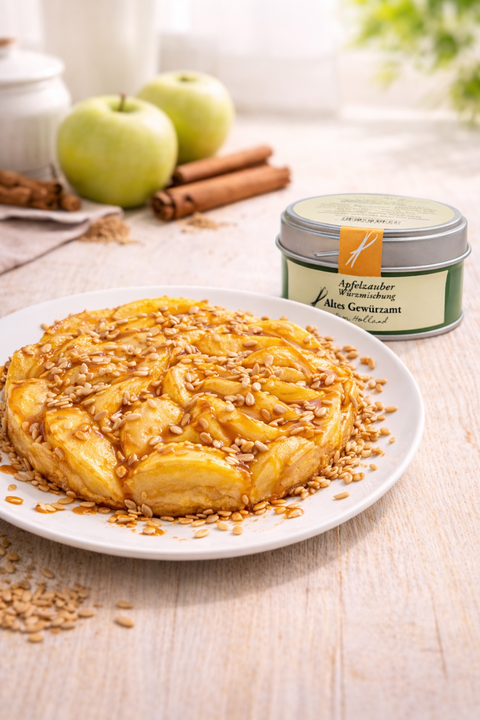 Apfeltarte mit Apfelzauber und Vanille-Creme