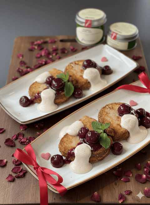 Verliebter Ritter mit heißen Kirschen und Zimtblütenschaum - www.altesgewuerzamt.de