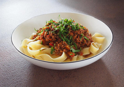 Pasta Bolognese mit Würzpaste Tomate - www.altesgewuerzamt.de