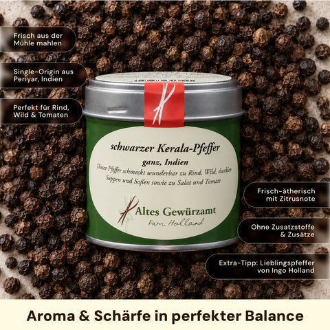 schwarzer Kerala-Pfeffer