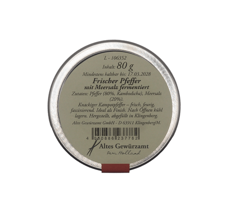 Frischer Pfeffer mit Meersalz fermentiert - Gewürze online kaufen Altes Gewürzamt